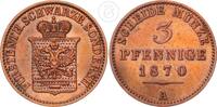 Schwarzburg-Sondershausen 3 Pfennige 1870 A ss+ 10.40 £  +  8.67 £ shipping