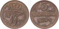 Mecklenburg Schwerin 3 Pfennige 1864 A Friedrich Franz II. ss, leichte K... 3.47 £  +  8.67 £ shipping