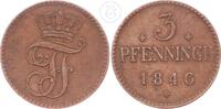 Mecklenburg Schwerin 3 Pfennige 1846 A Friedrich Franz II. ss 6.07 £  +  8.67 £ shipping