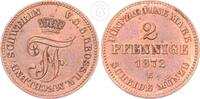 Mecklenburg Schwerin 2 Pfennige 1872 B Friedrich Franz II. ss+, kl. Rand... 7.80 £  +  8.67 £ shipping