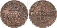 Brandenburg-Preußen 3 Pfennig 1859 A Friedrich Wilhelm IV. s-ss 4.25 £ Tax included +  6.07 £ shipping