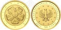 Deutschland BRD 50 Euro 50 € Goldmünze Luterrose - J - Hamburg - 1/4 Unze fein -