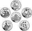 China 5 x 5 Yuan China -