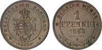 Sachsen, Albertiner 1 Pfennig Sachsen, Albertiner -
