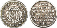 MEMMINGEN Silberabschlag vom Dukaten 1730 MEMMINGEN sehr sch&ouml;n 76.17 &pound;  +  21.16 &pound; shipping