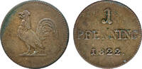 Frankfurt/Main, Stadt 1 Pfennig 1822 Frankfurt/Main, Stadt sehr sch&ouml;n 25.39 &pound;  +  21.16 &pound; shipping