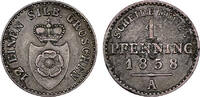 Lippe 1 Pfennig 1858 Lippe sehr sch&ouml;n 12.70 &pound;  +  21.16 &pound; shipping
