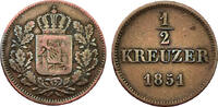 Bayern, Herzogtum 1/2 Kreuzer 1851 Bayern, Herzogtum fast sehr sch&ouml;n 12.70 &pound;  +  21.16 &pound; shipping