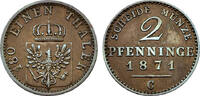 Brandenburg-Preu&szlig;en 2 Pfennig 1871 Brandenburg-Preu&szlig;en sehr sch&ouml;n + 12.70 &pound;  +  21.16 &pound; shipping