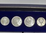 Russland Sowjetunion UDSSR CCCP 2x 5 und 2x 10 Rubel Gedenkmünzen Olympiade Moskau 1980, 4x Silbermünzen EF , in org Schatulle