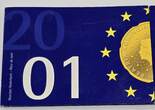 Niederlande 5 Cent - 2 1/2 Gulden 2001 Muntset Nederland KMS UNC, in org. Folder