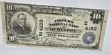 USA - Vereinigte Staaten v. Amerika $ 10 Dollars 1902 Banknote, The Traders Nationalbank Scranton VF