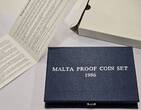 Malta Münzen Set 1986 7 Münzen Proof, 1 Cent-1 Lire Royal Mint, Proofset CH UNC, in org. Schatulle, OVP