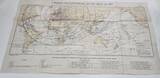 Deutsches Reich Deutschland Landkarte Seekabel und Funkenstationen nach dem Stande von 1914 VF-, kleine Einrisse+ Mittelknick