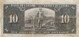 Kanada $ 10 Dollars 1937 Banknote VF