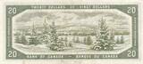 Kanada $ 20 Dollars 1954 Banknote, Serie: C/E2109935 VF