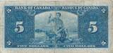 Kanada $ 5 Dollars 1937 Banknote Serie Z/C 2140804 VF-