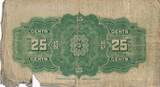 Kanada 25 Cents 1923 Banknote V, F, Risse. Belegstück