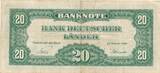 Deutschland BRD Bank Deutscher Länder 20 Mark 1949 Banknote, P/R VF