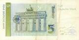 Deutschland BRD 5 DM Deutsche Mark 1991 Standardnote, Serie A/Y VF