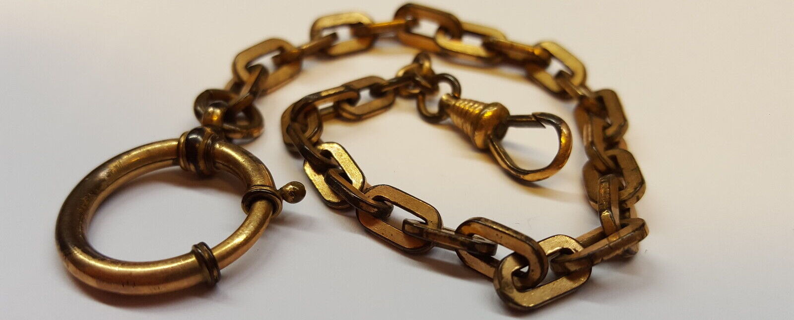 Antike Taschenuhr Uhr Uhrenkette Kette Echt Double vergoldet MA