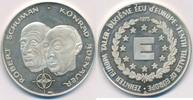 Deutschland Medaille Robert Schumann Konrad Adenauer 925er Silber Zehnter Europa Taler -
