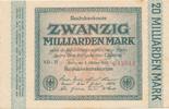 20 Milliarden Mark Reichsbanknote KN 6stellig -