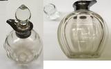Alte 835 er Silber Glas Duft Parfüm Flasche HB Hermann Bauer Silberflasche -