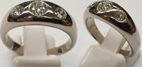 Antiker 14K 585er Gold Ring Diamantring Weissgold Goldring Diamant 0,85 Ct -