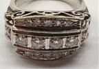 Antiker 14K 585er Gold Ring Brillanttring Weissgold Goldring Brillant 0,64 Ct -