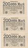 Deutschland 200 Tausend Mark 3 Reichsbanknoten mit FZ: K -