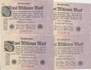 Deutschland Zwei Millionen Mark 4 Reichsbanknoten -