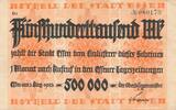 Essen 500 Tausend Mark Notgeldschein Notgeld der Stadt -