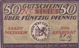 Meissen 50 Pfennig Ein Notgeldschein aus Meissen -