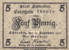 Schkeuditz 5 Pfennig Ein Notgeldschein Provinz Sachsen -