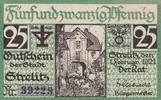 Strelitz 25 Pfenning Ein Notgelschein aus Strelitz -