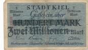 Kiel 2 Millionen Mark Notgeldschein Notgeld der Stadt -