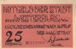 Westerburg 25 Pfennig Ein Notgeldschein aus Westerburg -