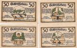 Gatersleben 4x 50 Pfennig Vier Notgeldscheine aus Gatersleben -
