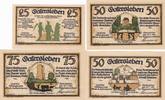 Gatersleben 25 50 75 Pfennig Vier Notgeldscheine aus Gatersleben -