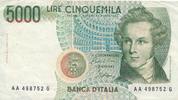 Italien 5000 Lire Geldschein Banknote Italia Cinouemila -