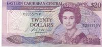 Eastern Caribbean Twenty Dollars Central Bank 1988 - 1993 -
