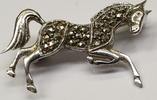 Antike Silber Brosche 835er Silber Silberbrosche Markasiten -
