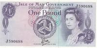 Isle of Man 1 Pound Geldschein Banknote One Pound Insel Man -