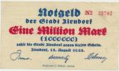 Zirndorf Notgeld der Stadt 1 Million Mark, Druck einseitig -