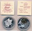 Litauen 10 Euro Medaille Lithuania Lietuva silver palted in Plastik Kapsel mit Zertifikat -