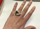 Geometrischer Silberring 925er Sterling Silber -
