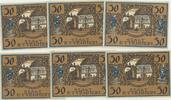 Ettenheim Notgeldscheine der Stadt 6 x gleiche 50 Pfennig -