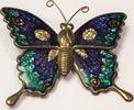Antike bunte Schmetterling Brosche Modeschmuck -