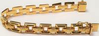 Vergoldetes Armband mit Steckschloss und Sicherheitsacht Länge ca. 20 cm -